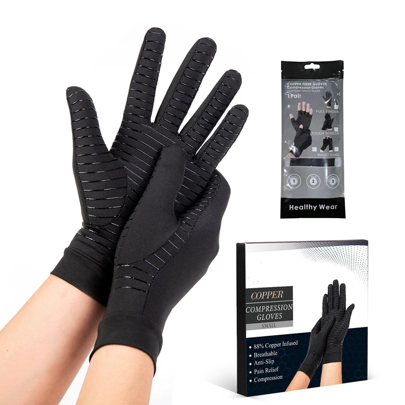 Men Sports Running Driving Copper Fiber Spandex Touch Screen Full/Half Finger Gloves Winter Warm Cycling Gloves