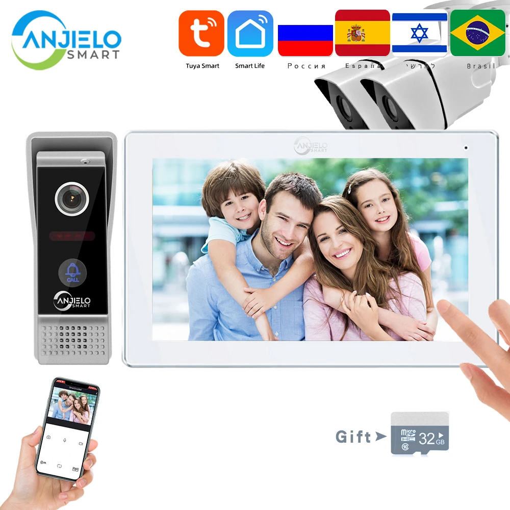 Tuya 7 Inch Residential Video Intercom Doorbell Camera Wifi Timbre  Inalambrico Exterior Smart Home Security Protection Porteiro - AliExpress