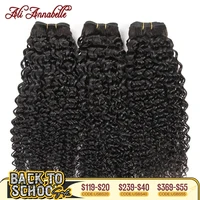 ALI ANNABELLE cheveux brésiliens bouclés cheveux paquets 100% cheveux humains armure paquet 1/3/4 pièces couleur naturelle Remy crépus bouclés paquets 1