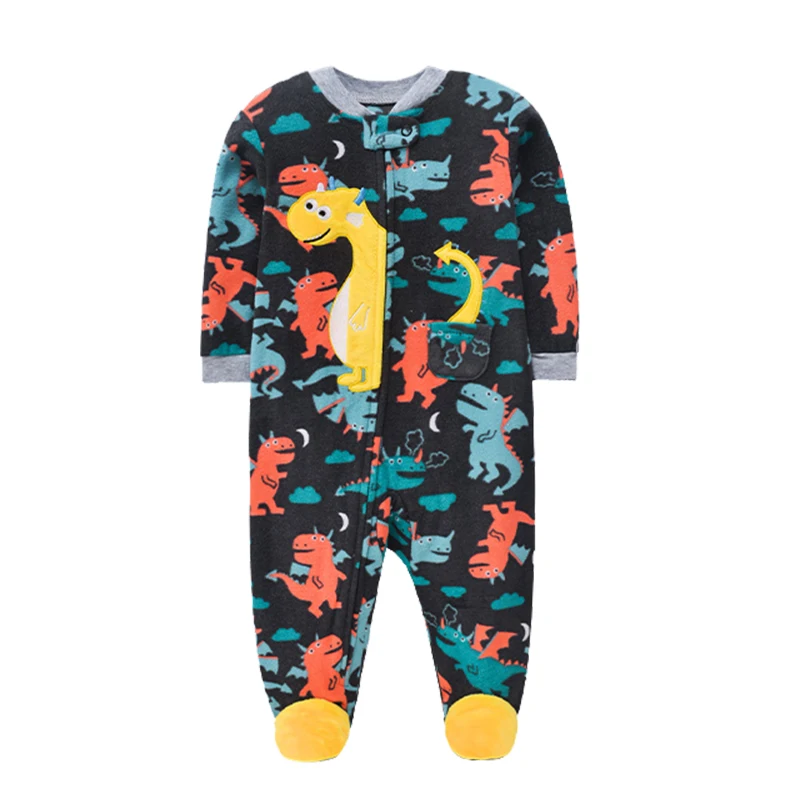 Newborn Baby Boy Girl Rompers Clothes Winter Pajamas Zipper Fleece Fall Infants Outfit Animal Jumpsuit Clothing 0 -12 Months New 4