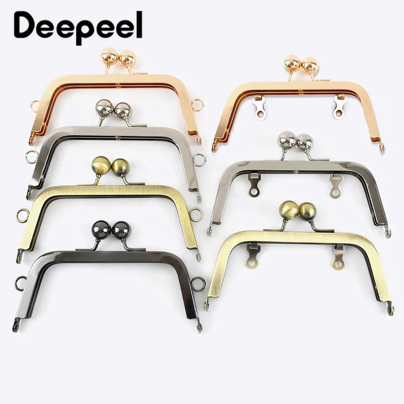 

2/5Pcs Deepeel 14cm Square Metal Bags Handle Handbag Kiss Clasp Sewing Brackets Purse Frame DIY Bag Handles Hardware Accessory