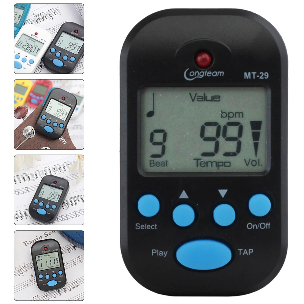 

Drum Metronome Plastic Guitar Number Musical Instruments Tool Abs Mini Digital Metronomes