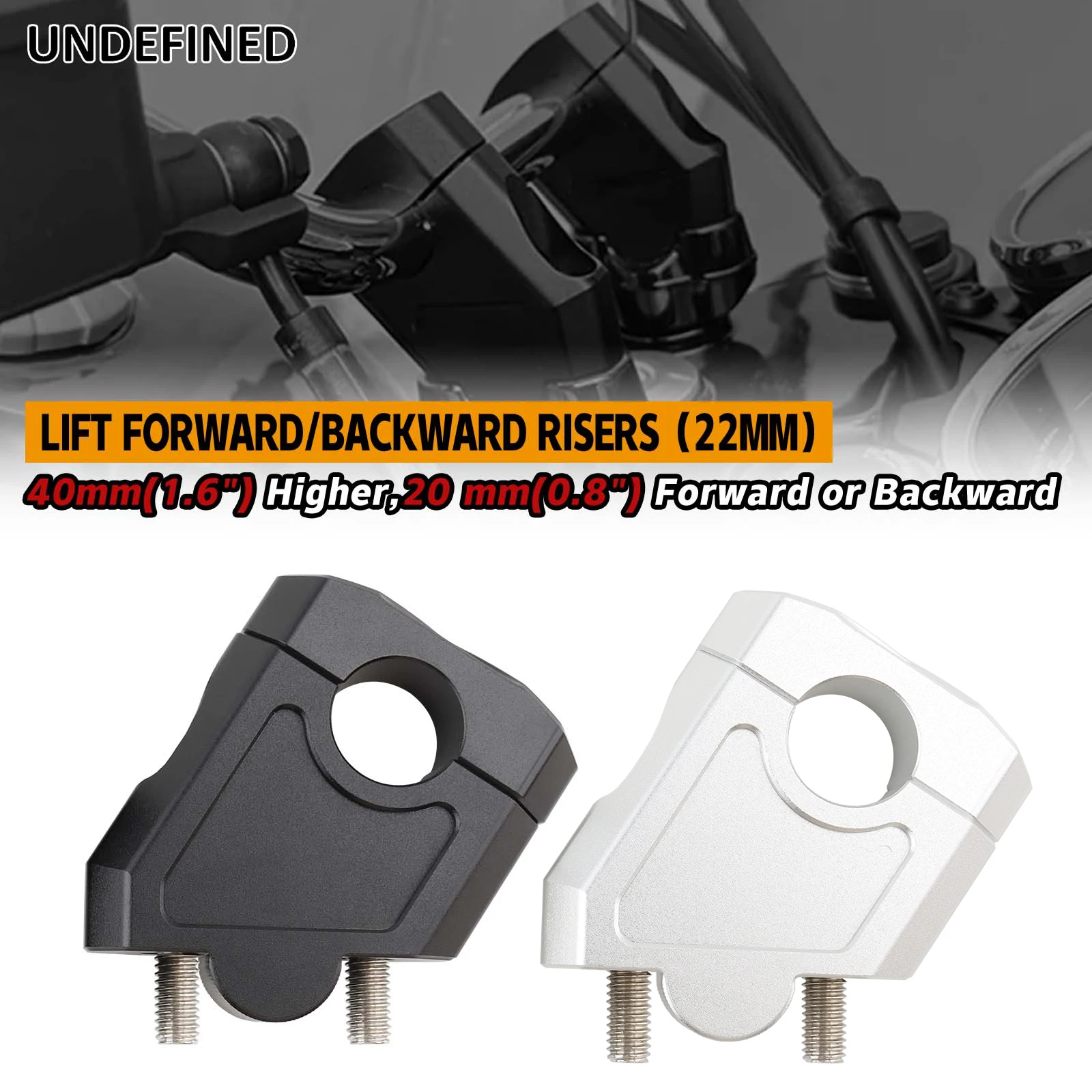 Handlebar Riser, 22mm Riser Aluminum Alloy Lift Pair For