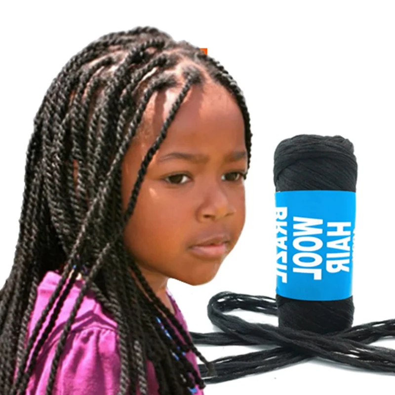 6 PCS Brazilian Wool Hair Extension For Women Kids African Yaki Synthetic  Senegalese Twist Faux Locs Jumbo Braiding Hair - AliExpress