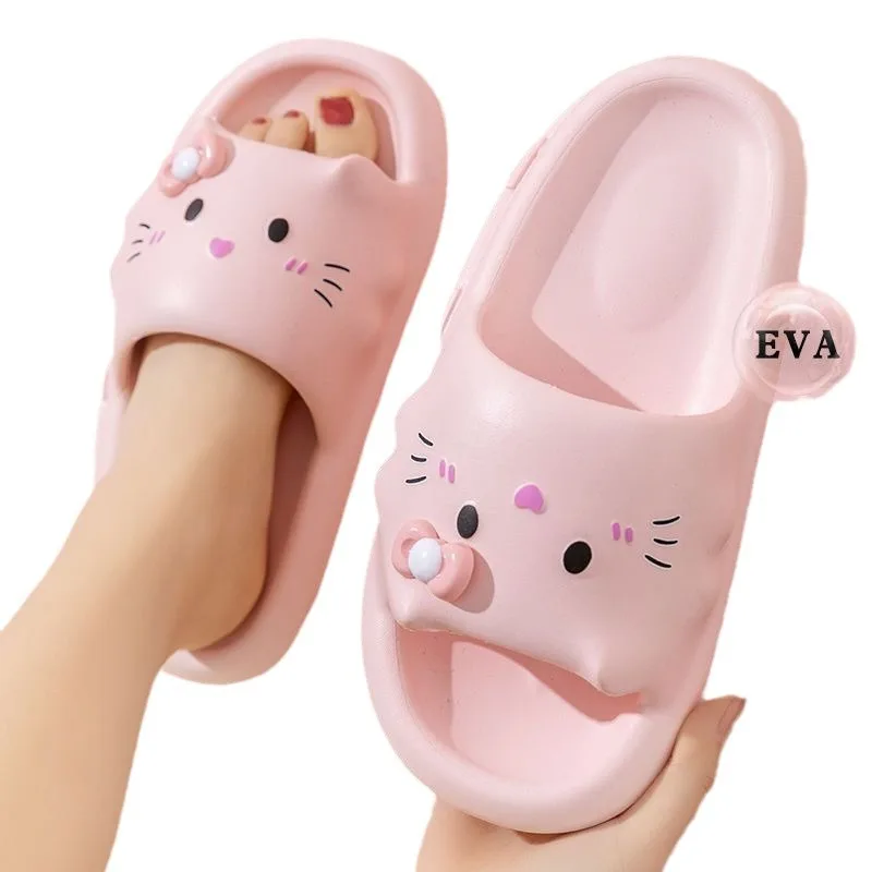 Sanrio Slippers Hello Kitty  Cinnamoroll Kuromi Slippers Kawaii Women Indoor Slippers Comzy Anti-Slip House Flat Slipper 5