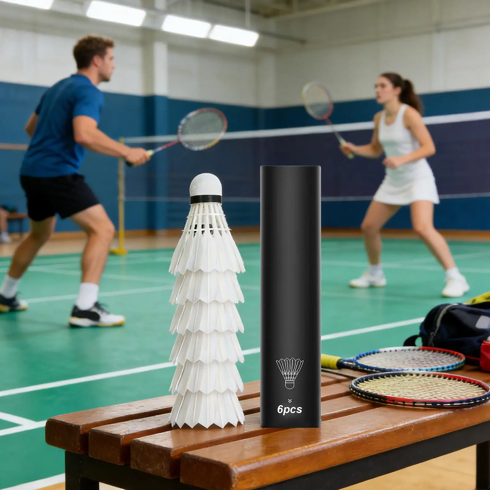 6 Pack Training Shuttlecocks Durable Nylon Badminton Balls For Indoor Outdoor Backyard Competition Court_voghion.com