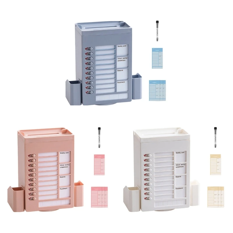 

Rotating Desk Pen Holder with Checklist Task Board, 360 Degree Rotating Pen Organizers Obliqued Pencil Storage Holder