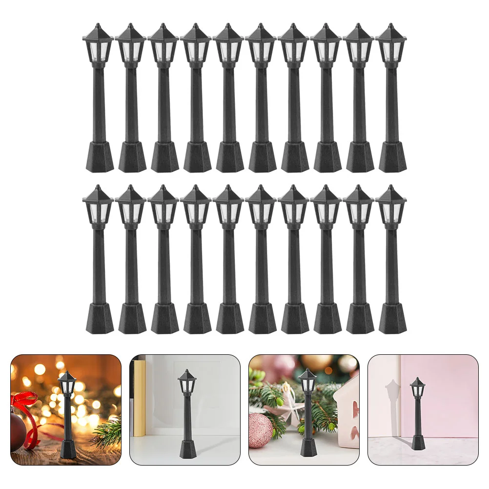 

Scene Ornament Mini Street Light Model Dining Table Decor Micro Landscape Models