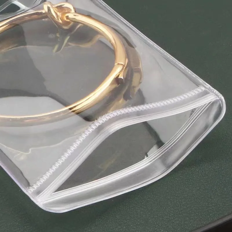 Transparent PVC Jewelry Pouches - Ziplock Travel & Display Bags (50-Pack)