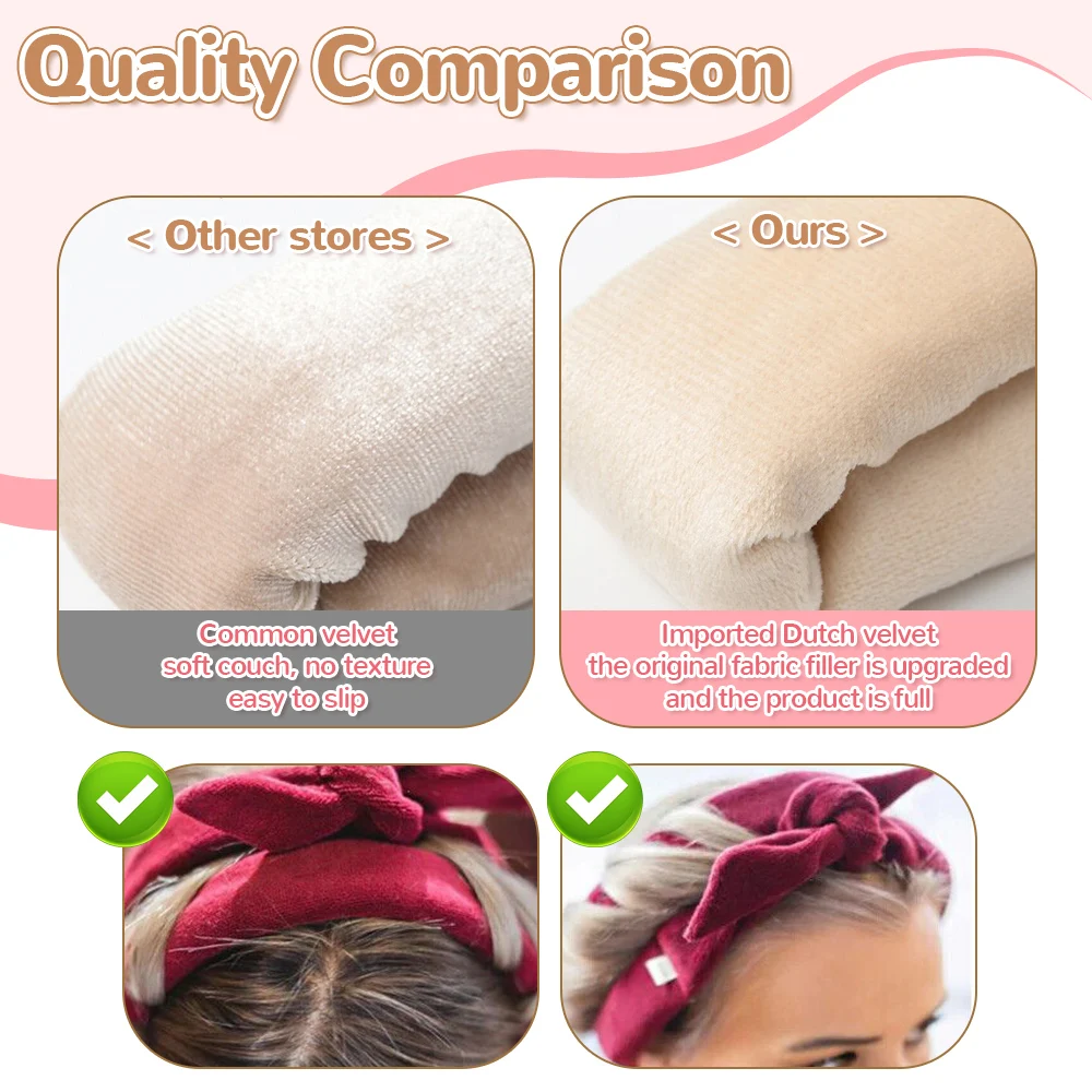 Hair styling tool hair curling tools heatless curling rod headband lazy hair curler wave formers sleeping soft curl bar no heat curls long short hair styling tools