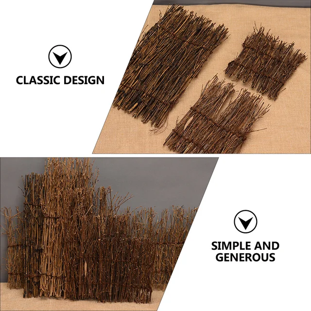 Természetes Lila Bambusz Kerítés Finom Sushi Edény Mikro Dísz Diy Sashimi Lemezellátás Tálca Tájkép - Image 6