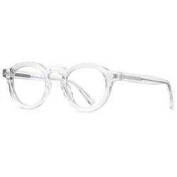 Vintage Retro Round Glasses - Unisex Anti - Blue Light Luxury Eyewear (Transparent)