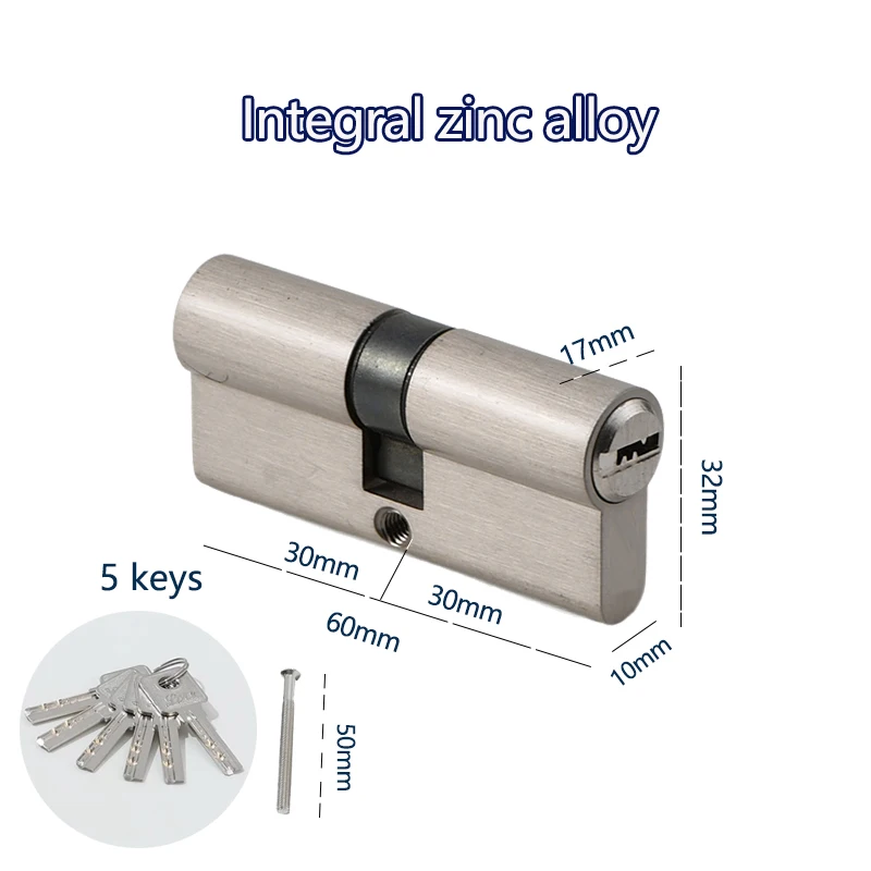 Door Lock Cylinder Lock With Master Key Indoor Entrance Door 60mm 70mm 80mm Eccentric Cylinder Same Key Customize