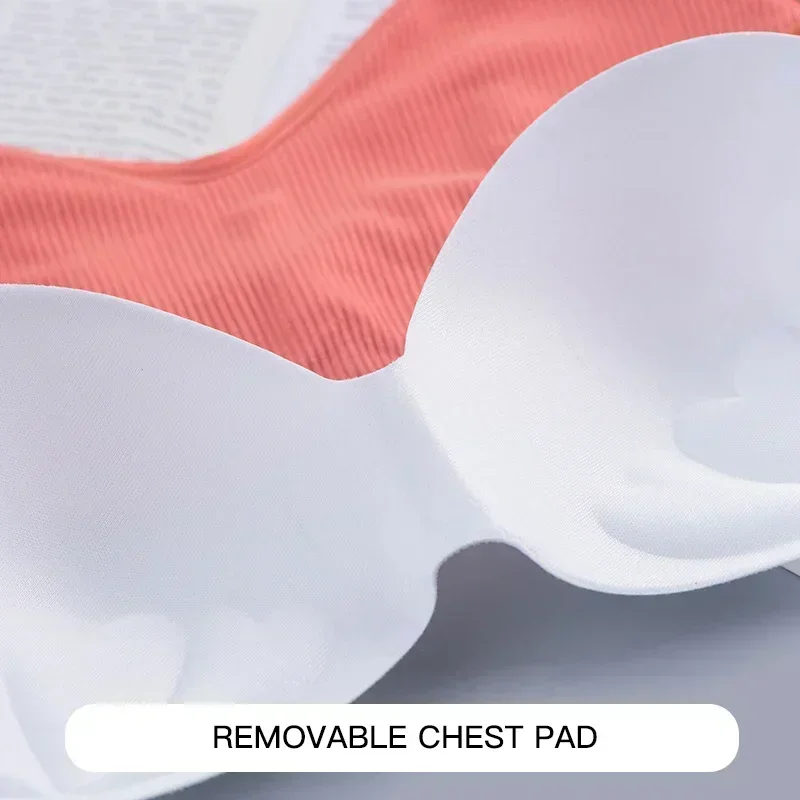 Female Solid Lingerie Wireless Bralette Women Rib Crop Tops Sexy Active Bras No Wire Push Up Bra Intimates Brassiere Underwear 3