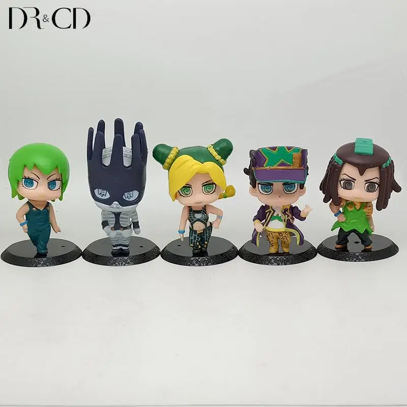 5pcs/set Anime JoJo Bizarre Adventure Figure Q Version Foo Fighters