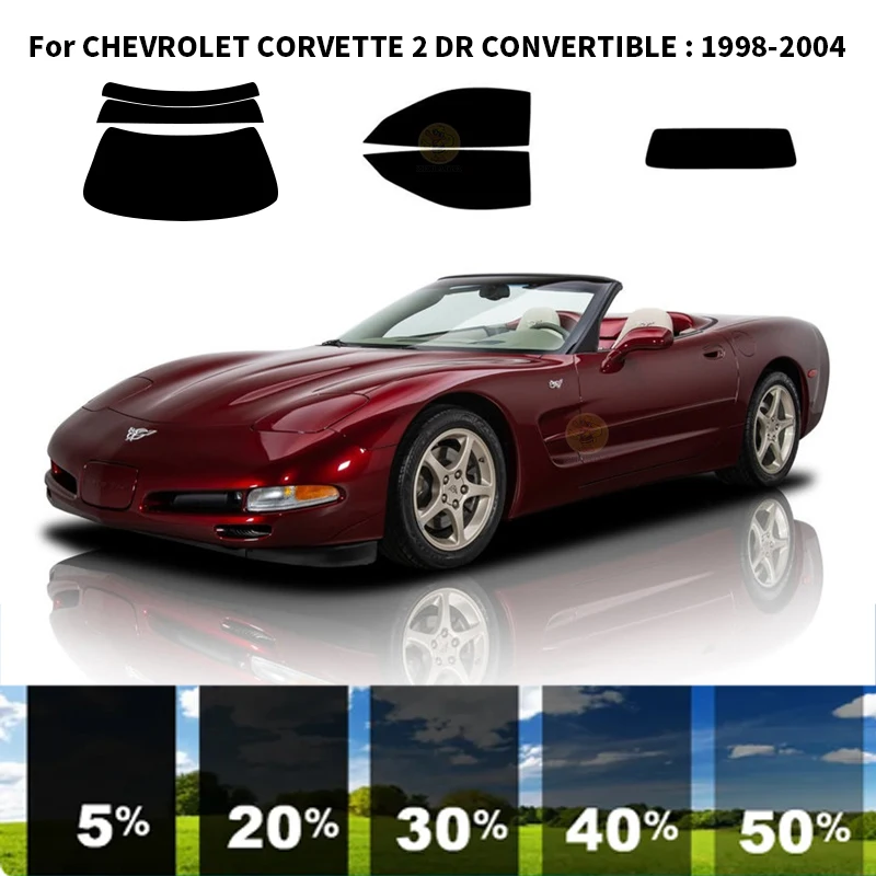 

Precut nanoceramics car UV Window Tint Kit Automotive Window Film For CHEVROLET CORVETTE 2 DR CONVERTIBLE 1998-2004
