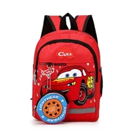 Disney Kids Boys Girls 95 Car Backpack Schoolbag Kindergarten Bags Child Cartoon Travel Plush Toy Backpacks Gift 2