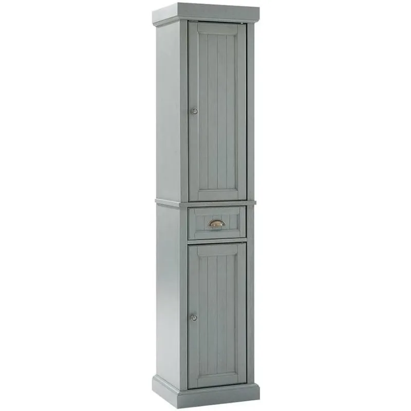 

Crosley Furniture Seaside Tall Linen Cabinet, Distressed Gray