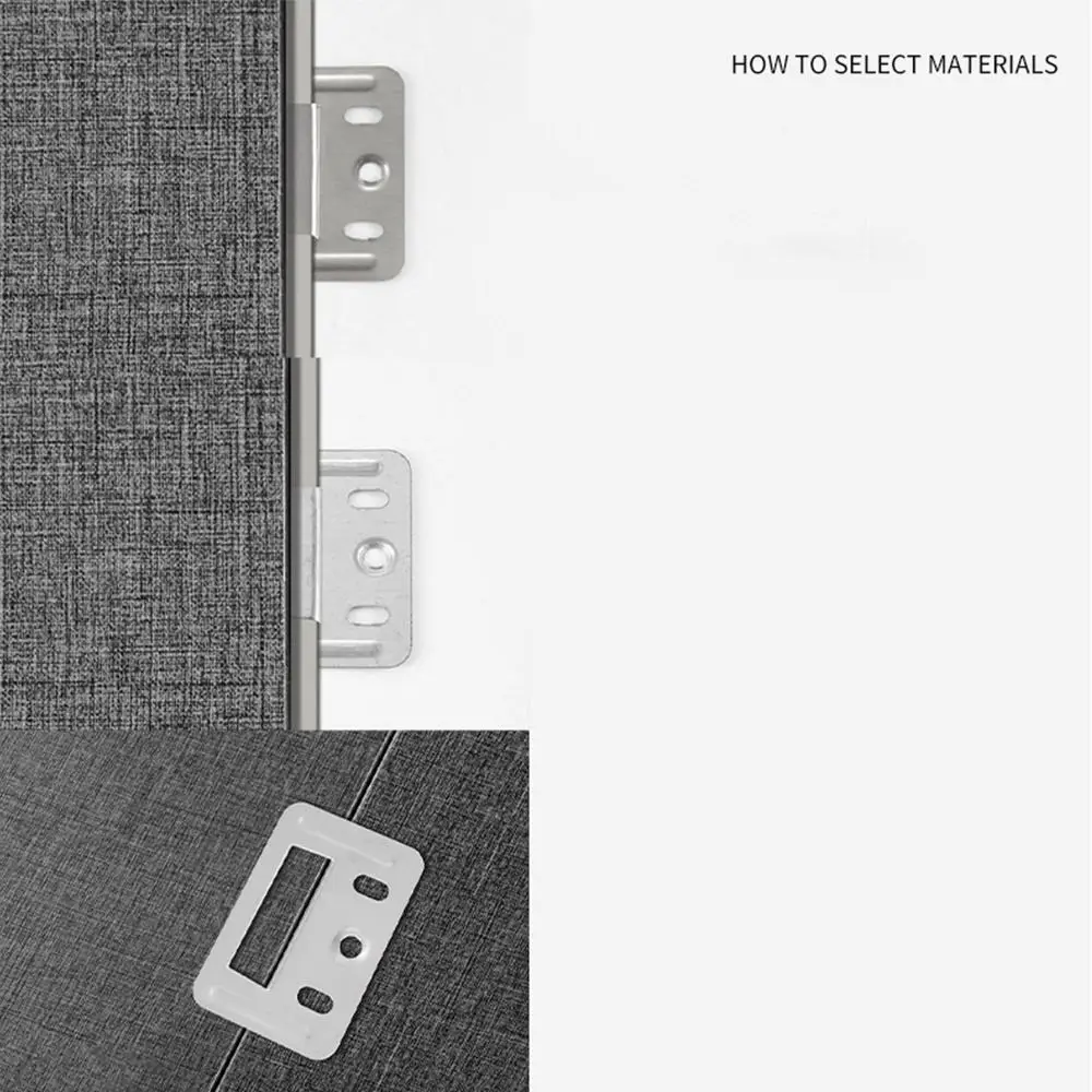 100PCS Stainless Steel Wall Panel Buckle Buckle Hasp Plate Clamp Fastener Wainscot Board Clip Fixing Piece