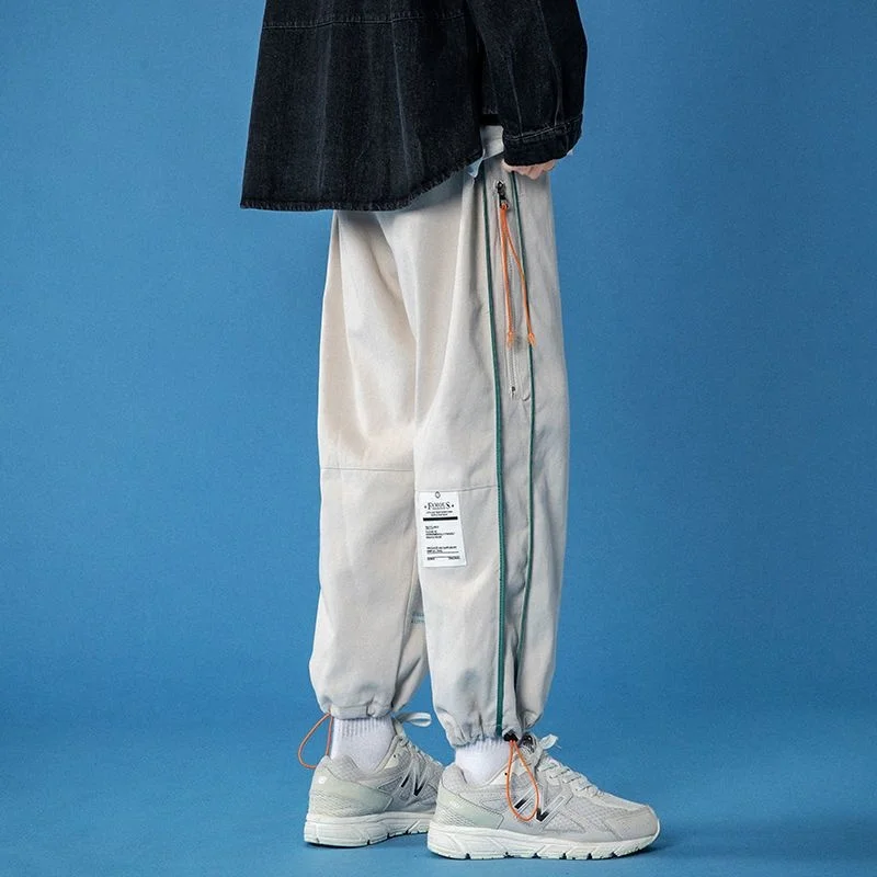 

Брюки techwear для мужчин и женщин, весна-лето 2024, большие размеры, хип-хоп, преппи, корейские спортивные штаны на ремешке, повседневные брюки с широкими штанинами