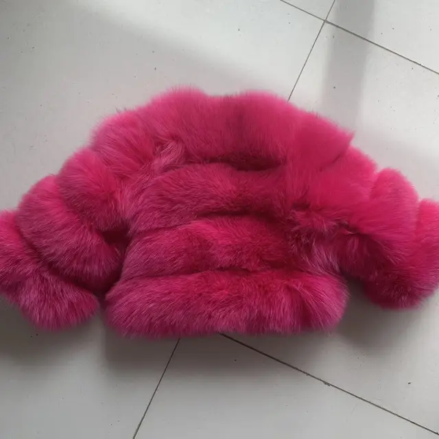 Children's fur jacket real fox fur childs fur jacket