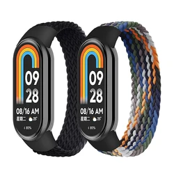 Braided Watch Band Replacement - Stylish Wrist Bracelet for Smart Fitness Trackers (Black - Denim)