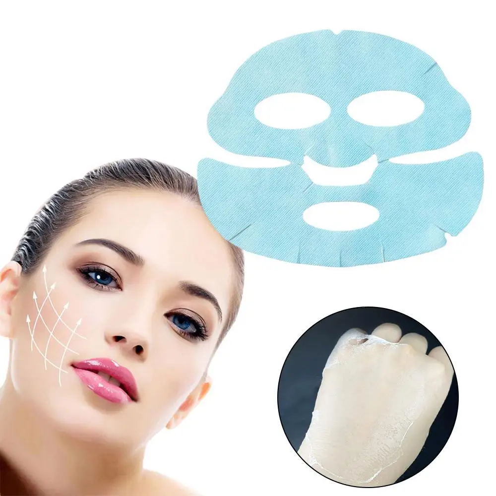 

10pcs Nano Collagen Film Paper Soluble Facial Mask Cloth Soluble Forehead Cheek Paper Film Water Collagen Soluble Facial Mask