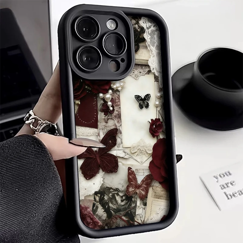 Vintage Palace Style Butterfly TPU Phone Case Cover