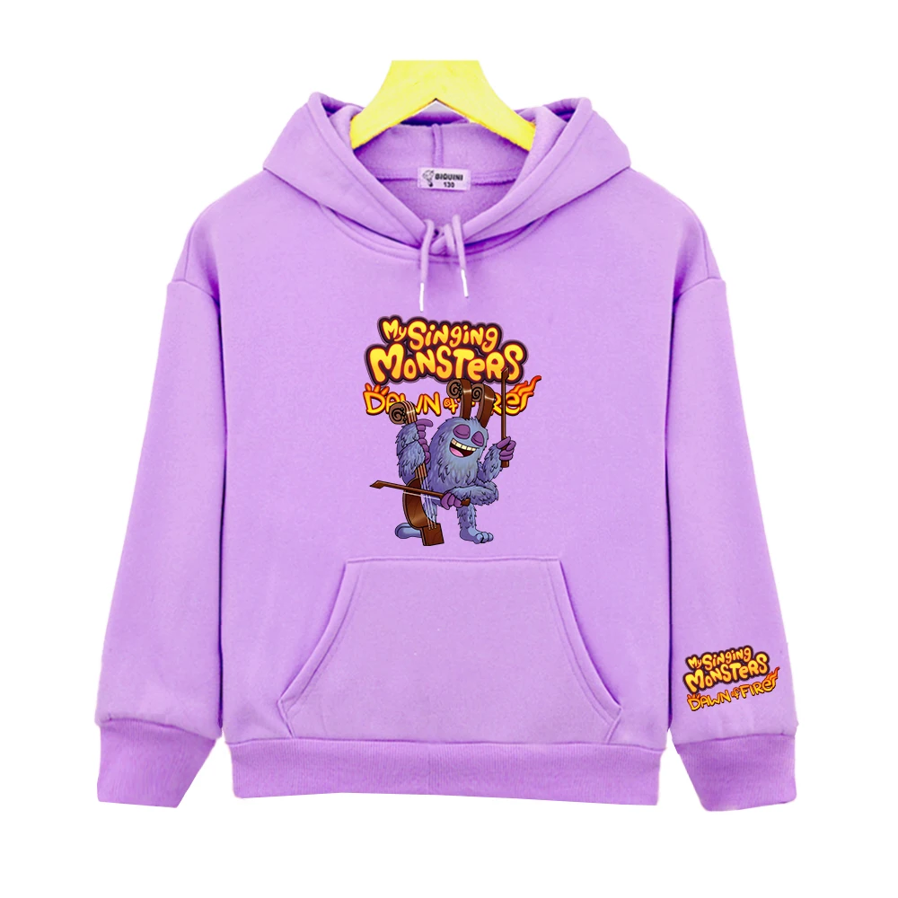 

Hot Game My Singing Monsters Print Hoodies Fleece Casual Boys and Girls Hooded Sweatshirt Kawaii Graphic Hooded Pullovers Baby