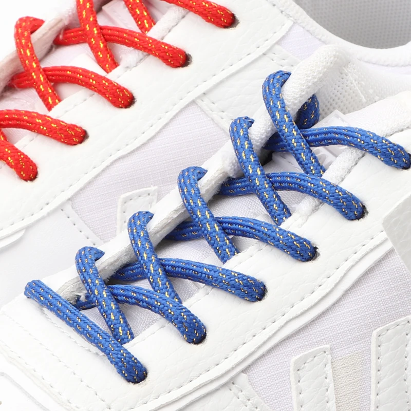 Tête En Métal Or Lacets Pour Baskets Lacets De Chaussures Ronds