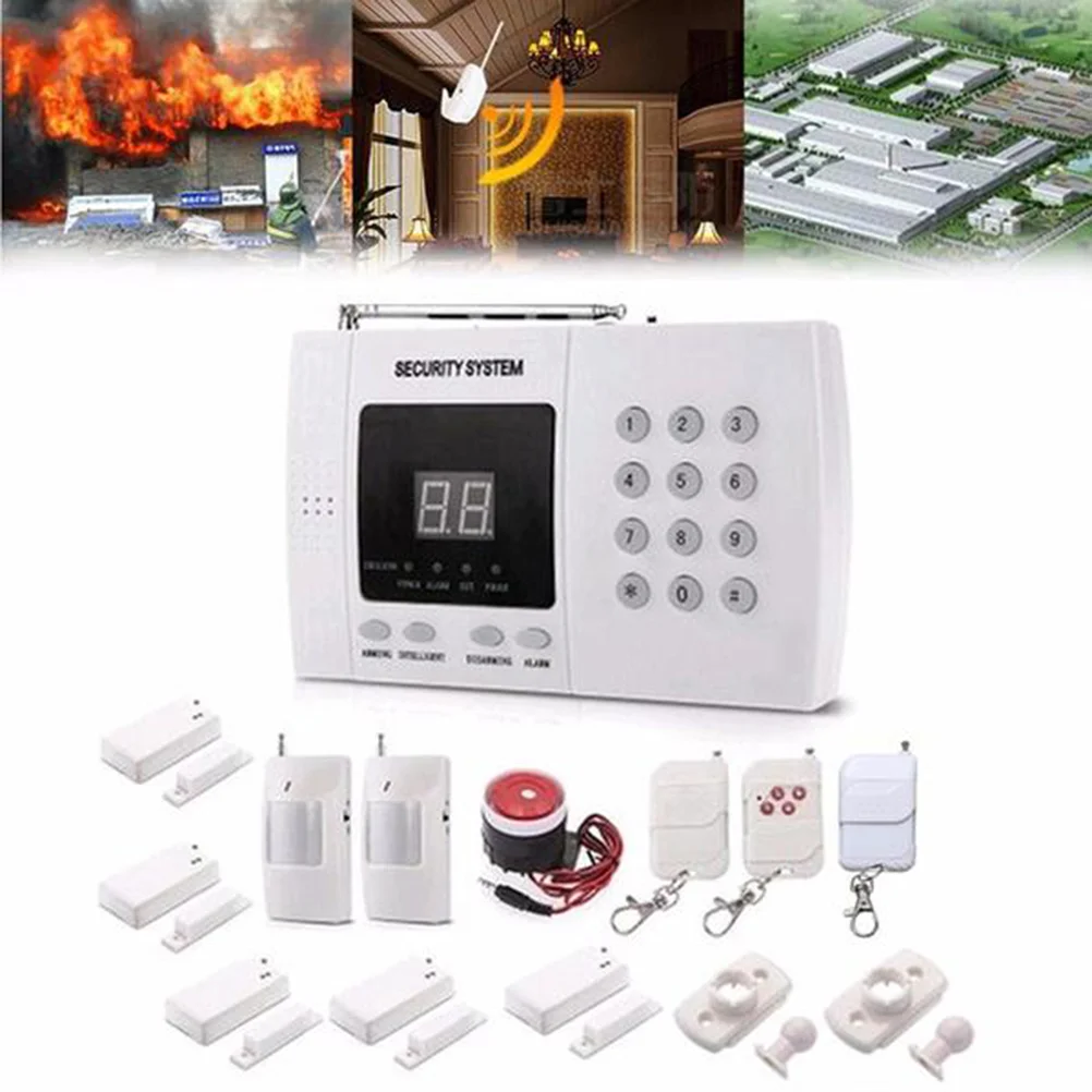 99 Zones PIR Home Security Alarm System Auto Dialer Door Sensors with Built-in ( )