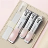 4Pcs Nail Clipper Set Nail Scissors Stainless Steel Portable Manicure Pedicure Tool Professional Fingernails Toenails Care Tools 1