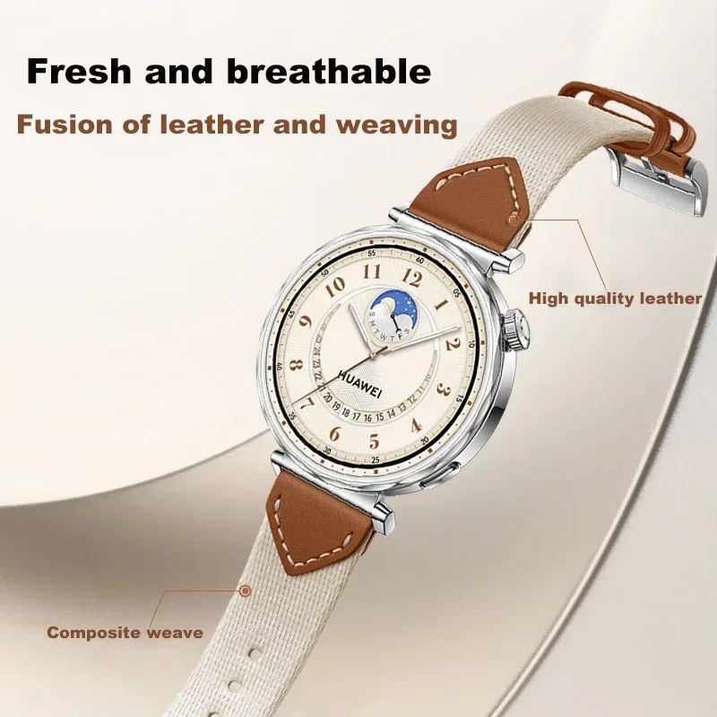 Elegant 18mm Nylon-Leather Watch Strap - Premium Replacement Accessory