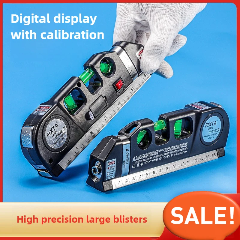 Professional Laser Level Kit Impact-Resistant Infrared Cross-Line & Right Angle High-Precision Leveling Tool with Tape Measure