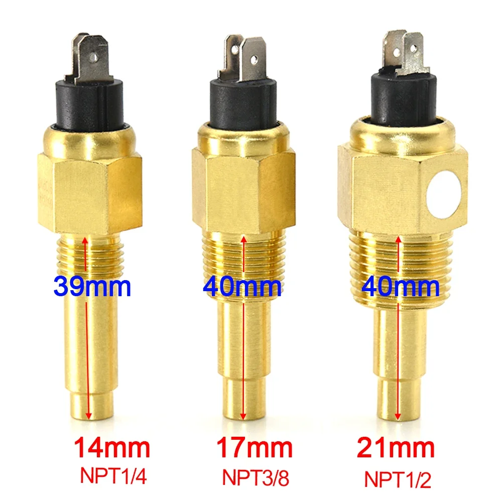 자동차 자동 트럭 레이싱 수온 게이지 용 온도 경보 물 120c가있는 범용 14mm 17mm 21mm 수온 센서
