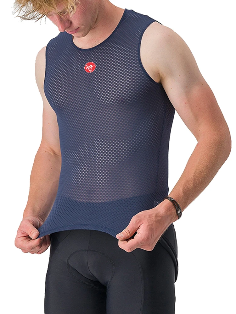 XIEweiZHI Gilet Ciclismo Maglia da Ciclismo da Uomo, Maglia da Ciclismo a Rapida Asciugatura, Antivento, Estiva, Senza Maniche(Red,XL