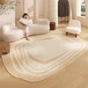 Irregular Shape Living Room Carpet Simplicity Light Luxury Coffee Tables Rug Plush Fluffy Cloakroom Bedroom Bedside Mat Alfombra 4