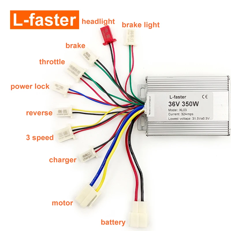 24v 350w Speed Controller For Bike 24v 350w Brushed Controller