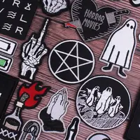 Ghost Skull Punk Embroidery Patches for Jackets - Iron-On Clothing Accessories