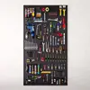 Peg Board Wall Design Organizer Storage Kit Peg Board  Mount Perforated Board Metal Accessories Tools Packaging Wall Decoration 5