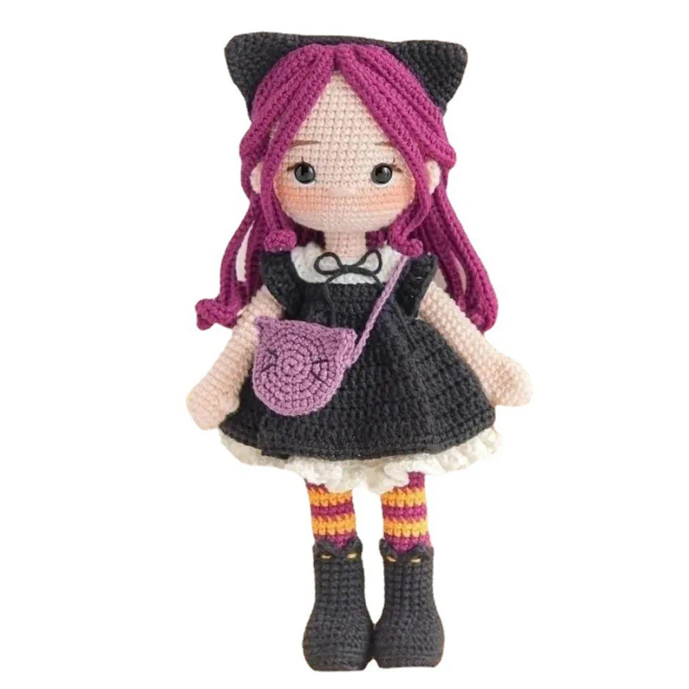 DIY 그릴 크로 셰 뜨개질 키트 인형 뜨개질 amigurumi 크로 셰 뜨개질 동물 키트 크리스마스 고양이 개 토끼 장난감 새 곤충 수제