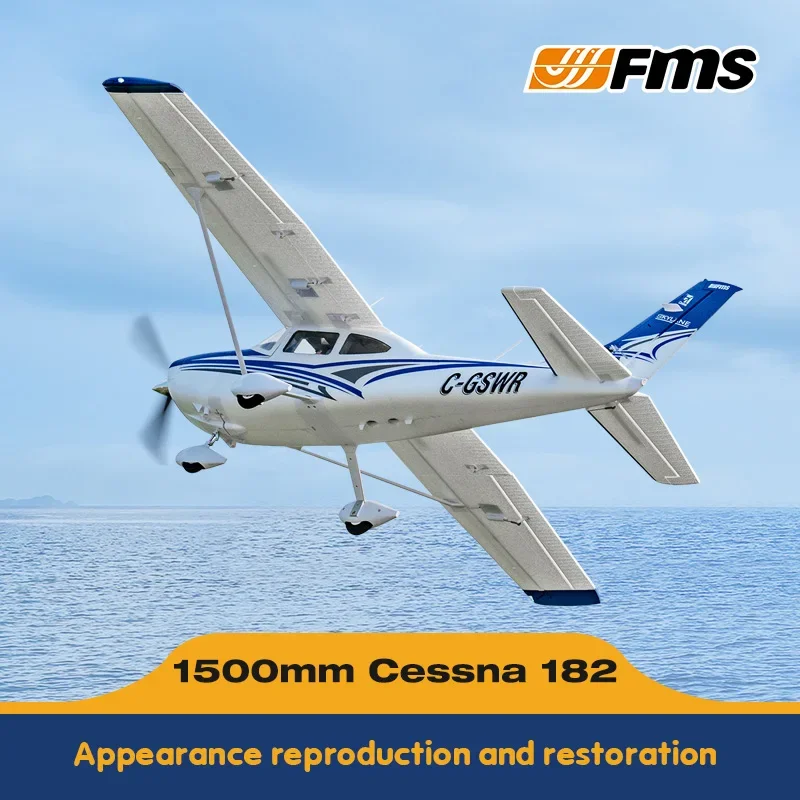 FMS 1500mm Cessna 182 PNP RC Aircraft Training Aircraft Electric Remote Control Aircraft Fixed Wing Model Outdoor Adult Boys Toy 3