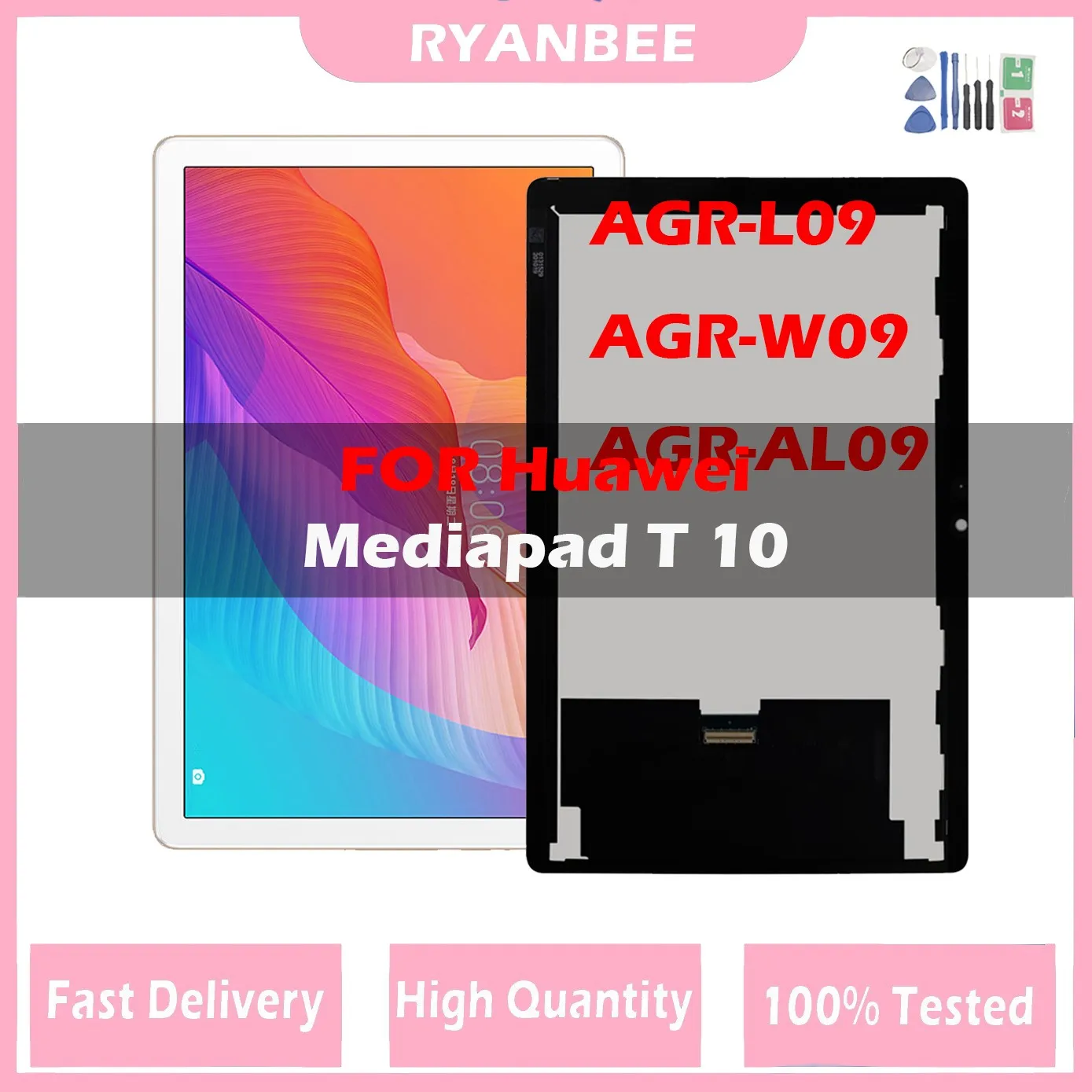 Display Lcd 9.7 ''Per Huawei Mediapad T 10 T10/Honor Pad X6 Agr-W09 Agr-Al09 Agr-L09 Agr-W03 Lcd Touch Screen Digitizer Assembly