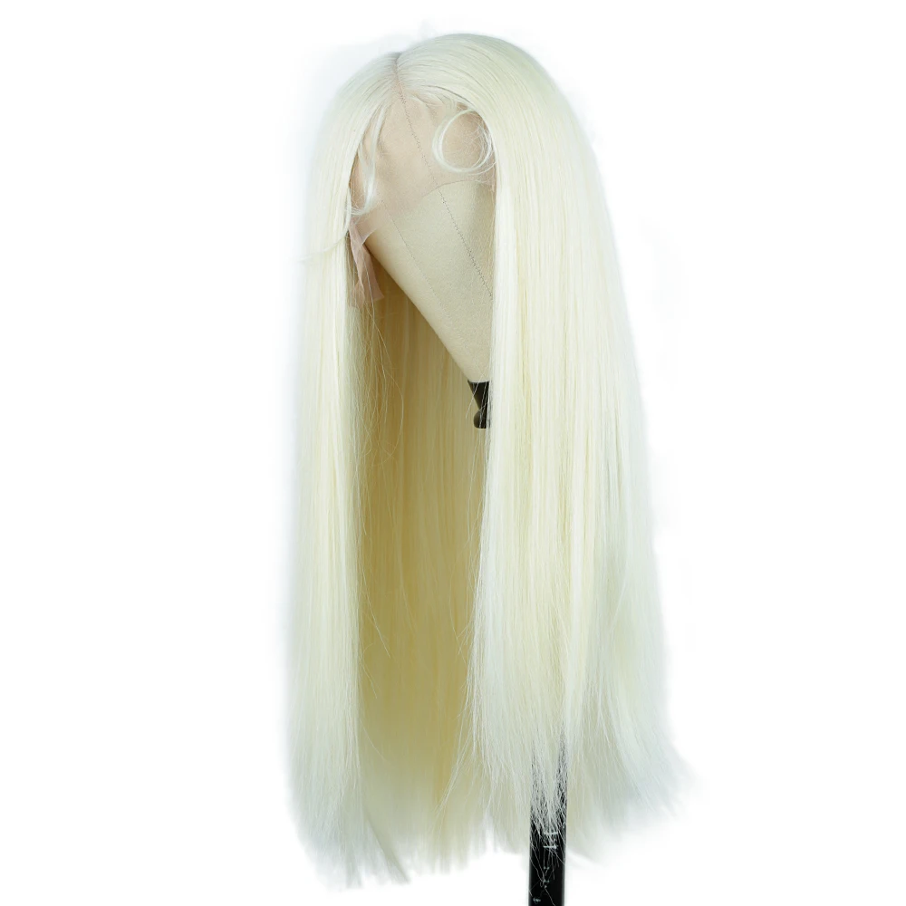 13x6 Synthetic Lace Front Wigs for Women 26 Inch Straight Blonde Cosplay Lace Wig Heat Resistant Natural Hair Woman Wigs ALIBABY