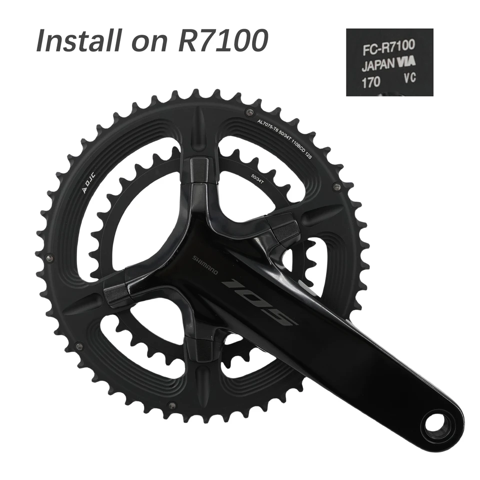 DJC ロードバイクチェーンリング 110bcd 4 ボルトオーバルラウンド 2x