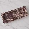 Modern Light Luxury Style Natural Marble Rectangular Lace Tray Model Room Home Desktop Storage Bathroom Decoration Ornaments 1