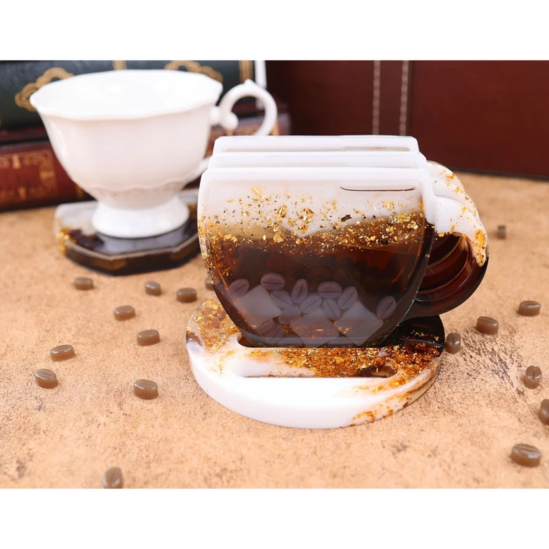 

Coffee Lemon Slices Mold Silicone Cup Tray Epoxy Resin Casting Mold D7WB