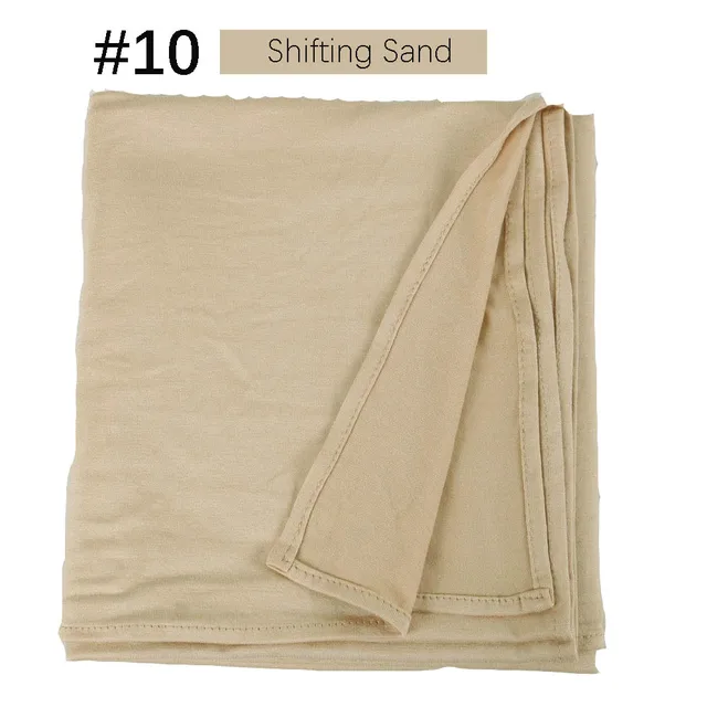 Muslim Women Premium Instant Cotton Jersey Hijab Scarf Jersey Hijabs Scarves With Hoop Pinless HeadScarves 53 colors 10