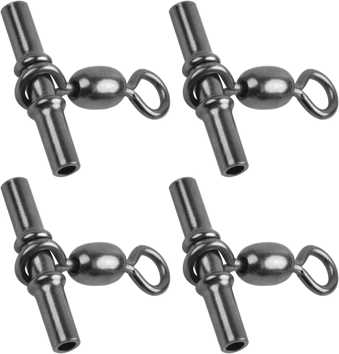 

10PCS Cross Line Crane Fishing Swivel Brass With Black Nickle Fishing Cross-line Crane Swivels Connector