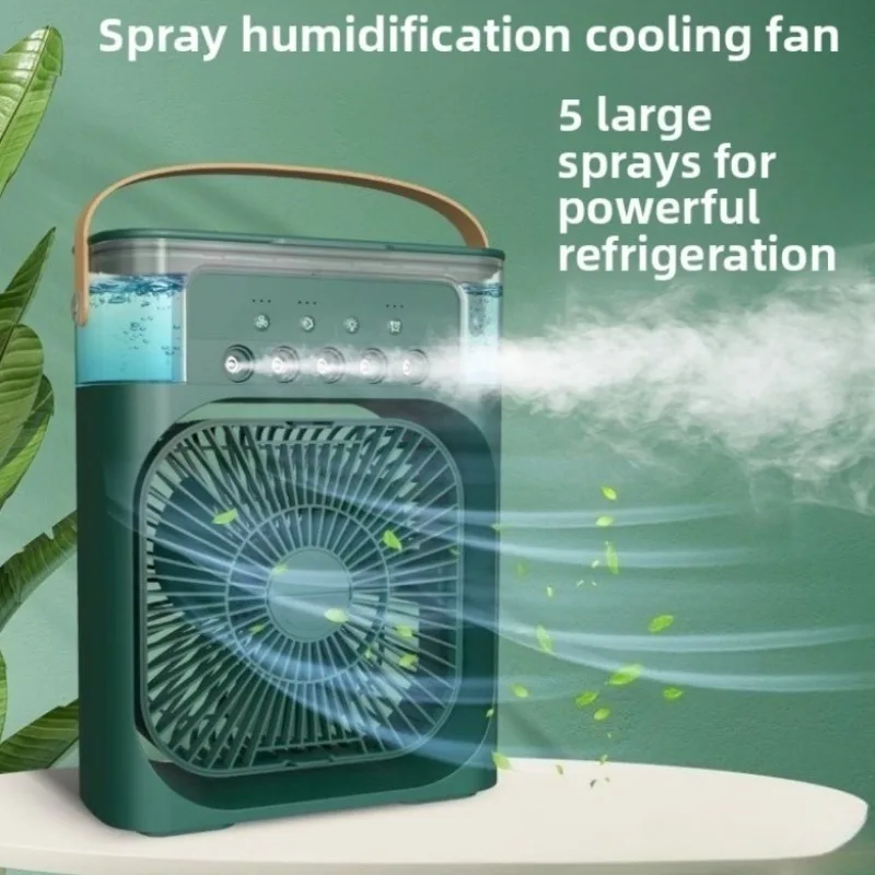 Portable Misting Fan 3 Speed Desktop Mini Air Conditioner Rechargeable Water Cooling Mist Fan with 500mL Water Tank Cooling Fan